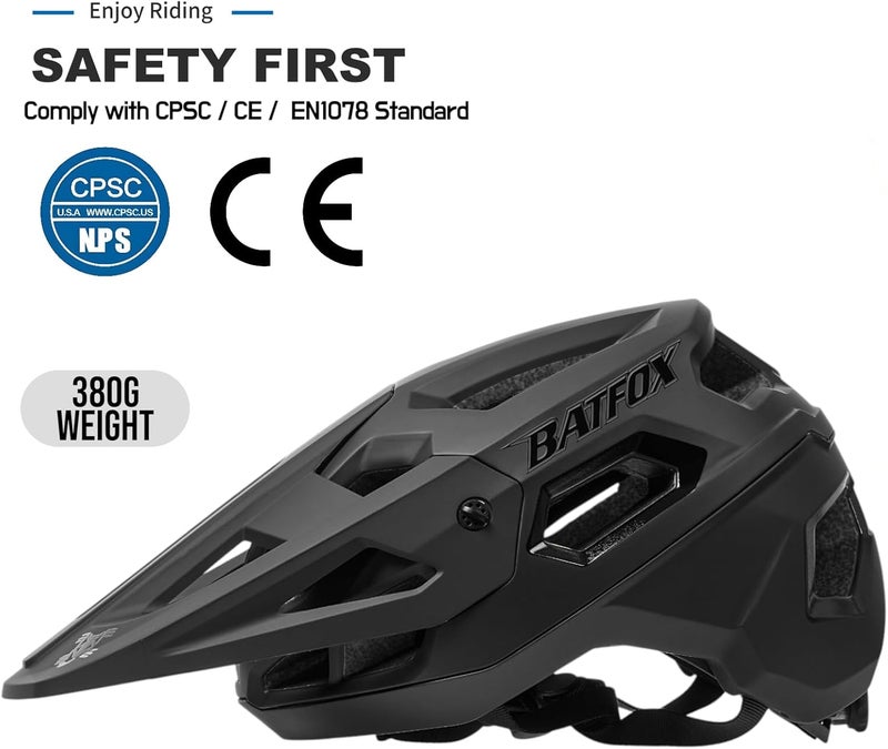 BATFOX Bike Helmet,Mountain Bike Helmet Helmets for Men Women Adults Youth - Image 2